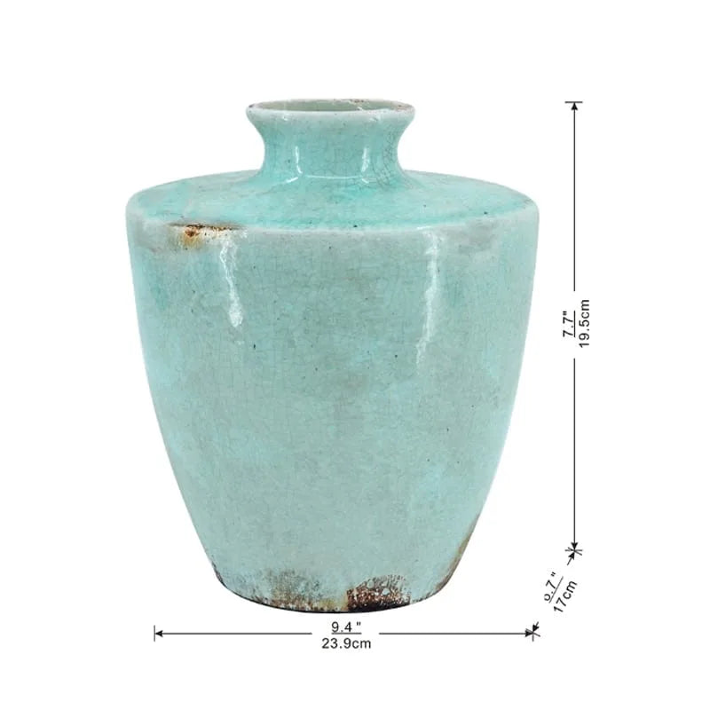 Annie Γαλάζιο Βάζο από Τερακότα (24x17x29)cm