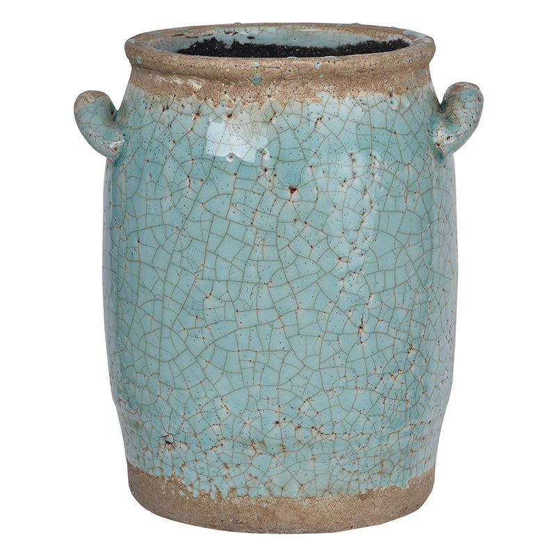 Artekko Candia Βάζο Διακοσμητικό Κεραμικό Γαλάζιο (17x13.5x20)cm 1341