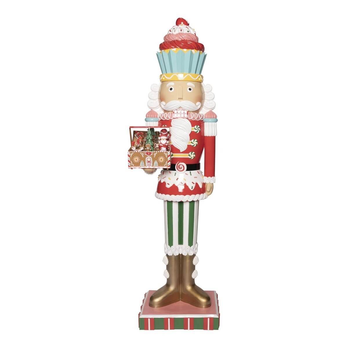 ΚΑΡΥΟΘΡΑΥΣΗΣ ΦΙΓΟΥΡΑ LED ΜΟΥΣΙΚΗ ΚΙΝΗΣΗ Adaptor 59x49x216cm