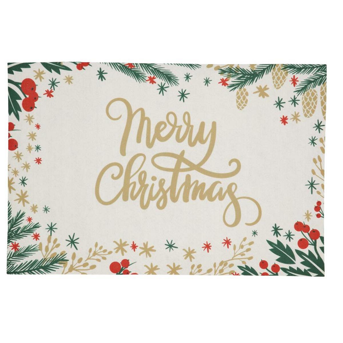 ΠΑΤΑΚΙ ΕΙΣΟΔΟΥ ΣΧΕΔΙΟ MERRY CHRISTMAS 60x40cm ΣΥΝΘΕΤΙΚΟ