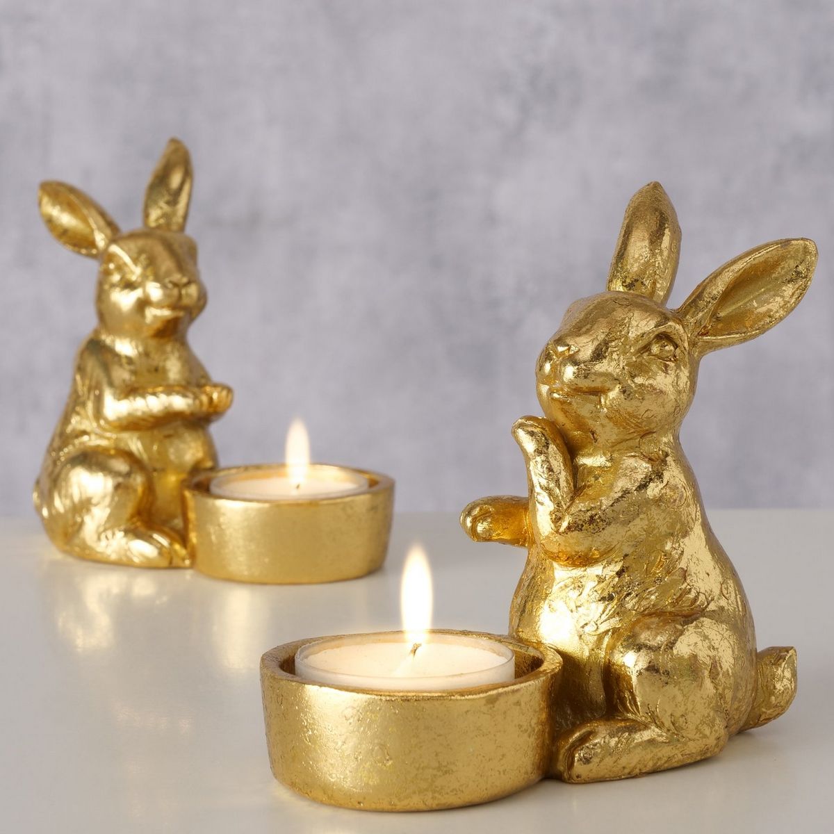 ΚΗΡΟΠΗΓΙΟ 2/ass ΛΑΓΟΣ ΡΕΣΩ ΧΡΥΣΟ Gregor 6Χ11Χ10cm Polyresin