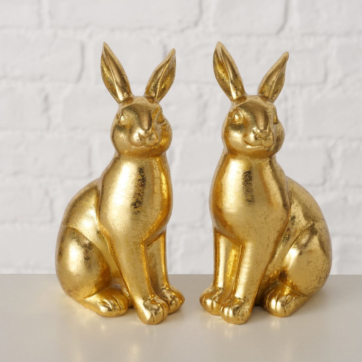 ΛΑΓΟΣ 2/ass ΦΙΓΟΥΡΑ ΧΡΥΣΟ Gregor 8Χ6Χ14cm, Polyresin