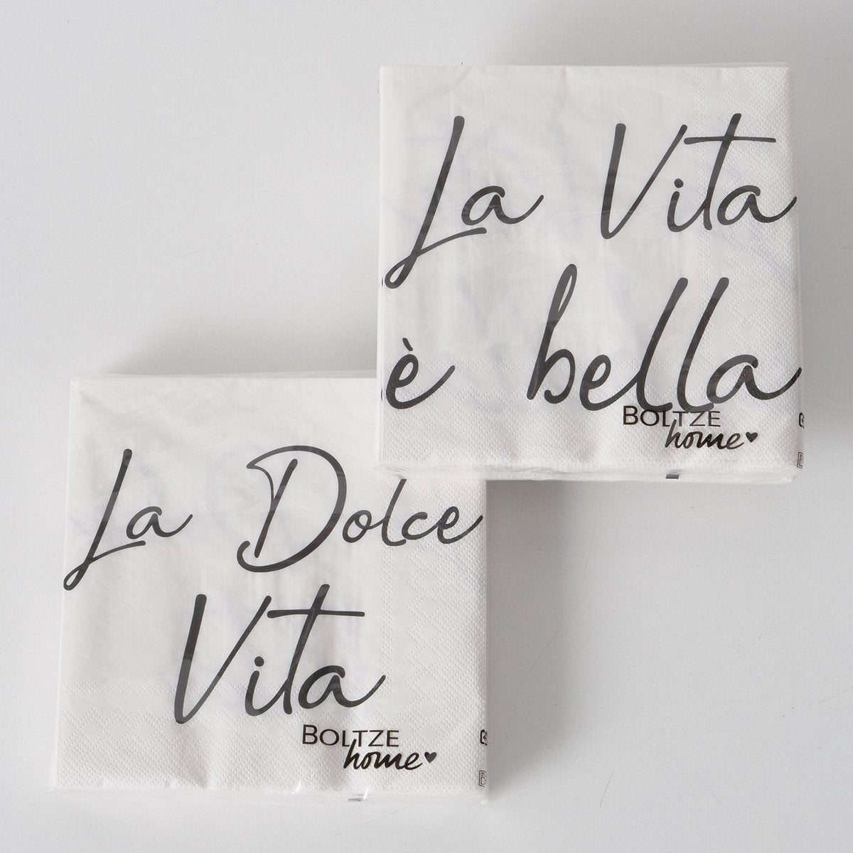 ΧΑΡΤΟΠΕΤΣΕΤΕΣ 2/ass ΣΧΕΔΙΟ Dolce Vita 20τμχ ΛΕΥΚΟ ΜΑΥΡΟ ΧΑΡΤΙ