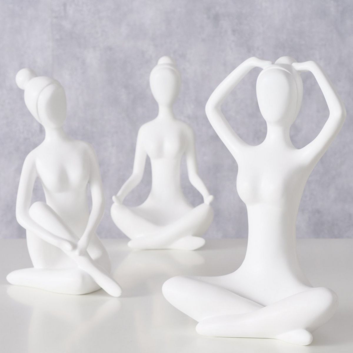 ΓΥΝΑΙΚΑ Yoga 3/ass ΦΙΓΟΥΡΑ ΛΕΥΚΟ 20x15x29cm Polyresin