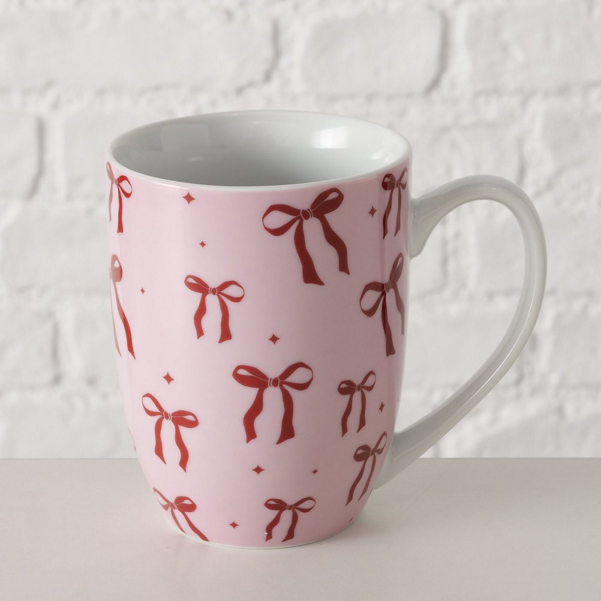 ΚΟΥΠΑ ΡΟΖ ΦΙΟΓΚΟΣ ΚΟΚΚΙΝΟΣ Boucle 330ml Dishwasher proof H10,5cm D8,4cm ΠΟΡΣΕΛΑΝΗ