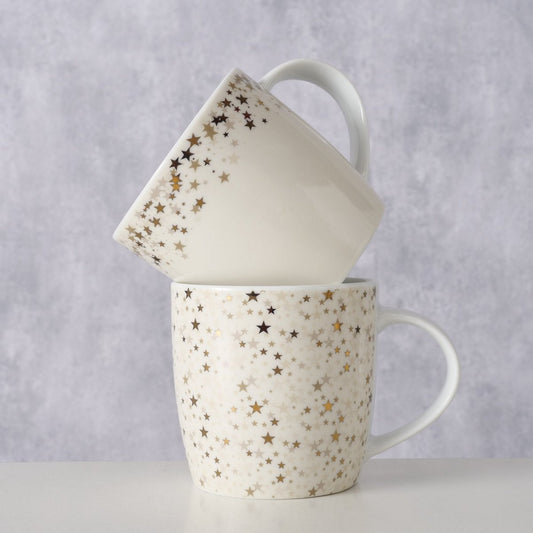 ΚΟΥΠΑ 2/ass Sparkly 330ml ΕΚΡΟΥ ΧΡΥΣΑ ΑΣΤΕΡΙΑ ΠΟΡΣΕΛΑΝΗ