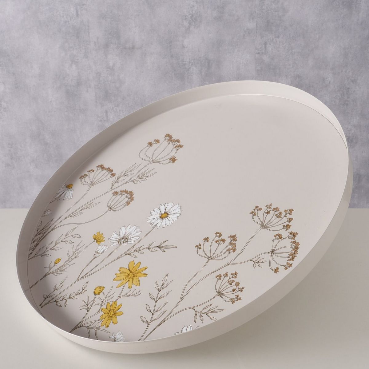 ΔΙΣΚΟΣ ΣΧΕΔΙΟ H3cm D 40cm Meadow, Floral ΜΕΤΑΛΛΟ