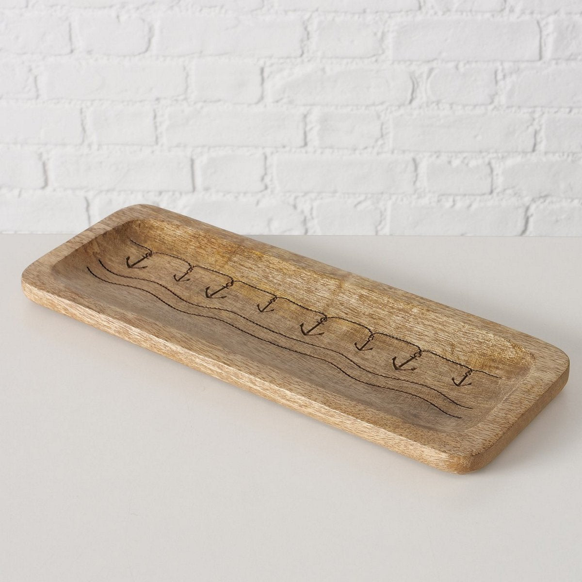 ΔΙΣΚΟΣ ΣΕΡΒΙΡΙΣΜΑΤΟΣ ΣΧΕΔΙΟ ΑΓΚΥΡΑ Busum 25x13x2cm ΞΥΛΟ Mango ΦΥΣΙΚΟ