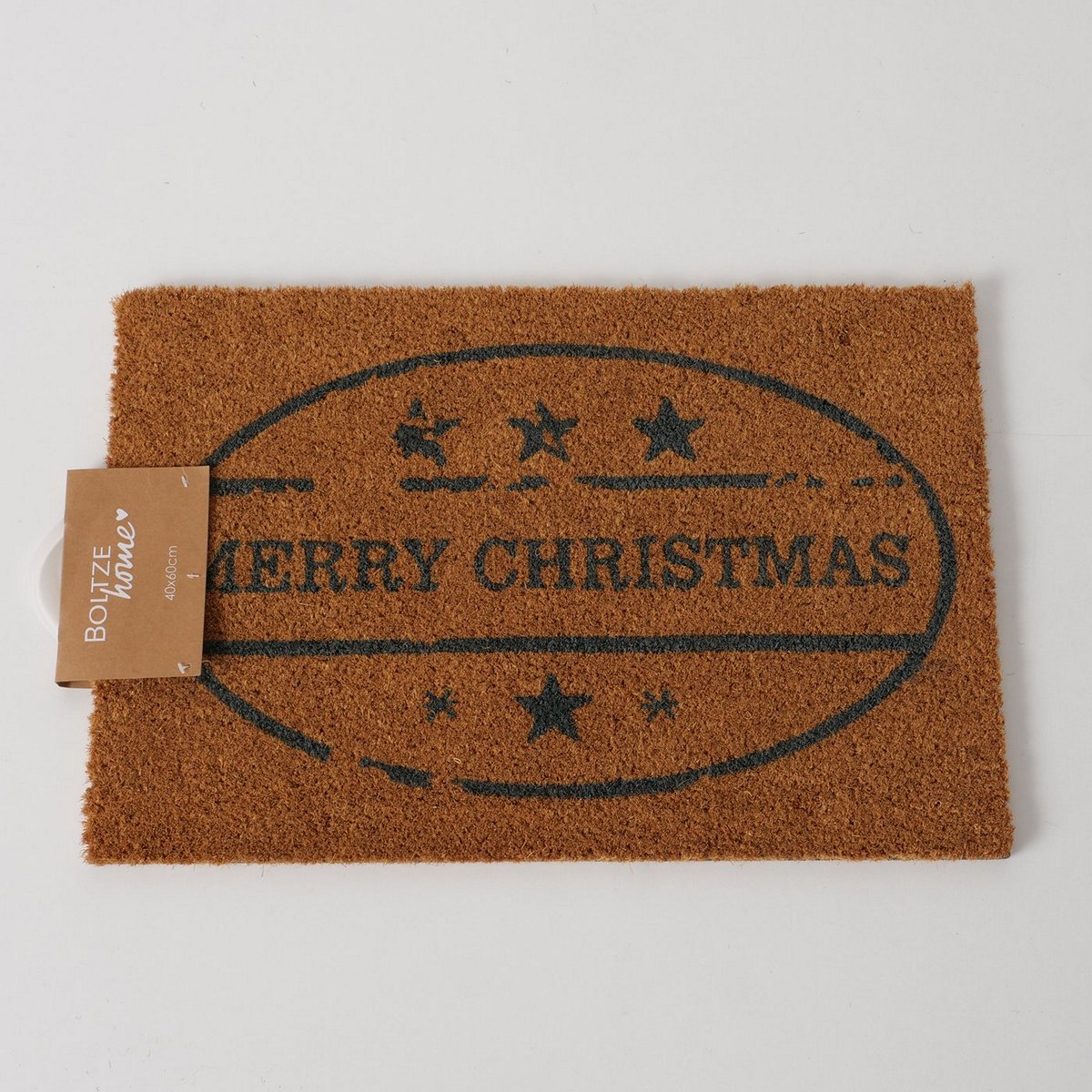 ΠΑΤΑΚΙ ΕΙΣΟΔΟΥ MERRY CHRISTMAS Stamp 60Χ40Χ1,5cm PVC ΚΟΚΟΦΟΙΝΙΚΑΣ