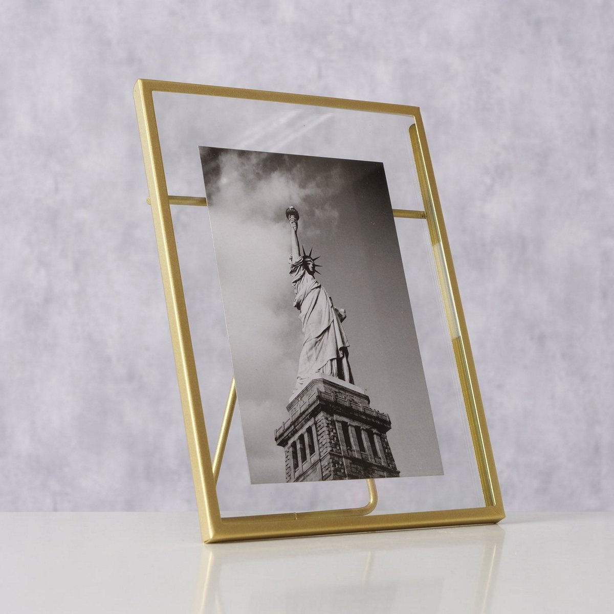 ΚΟΡΝΙΖΑ Saga 10x15 photo ΜΕΤΑΛΛΟ ΧΡΥΣΟ ΜΑΤ H15Χ9Χ19cm