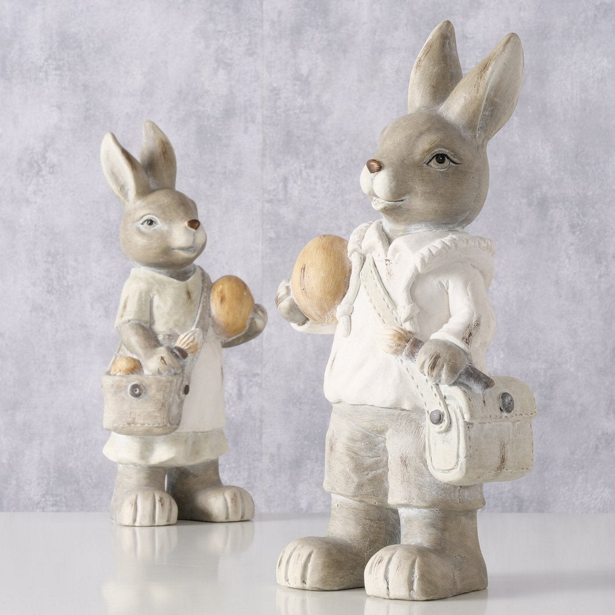 ΛΑΓΟΣ ΦΙΓΟΥΡΑ 2/ass ΛΕΥΚΟ ΚΑΦΕ Varesa H41cm Magnesia