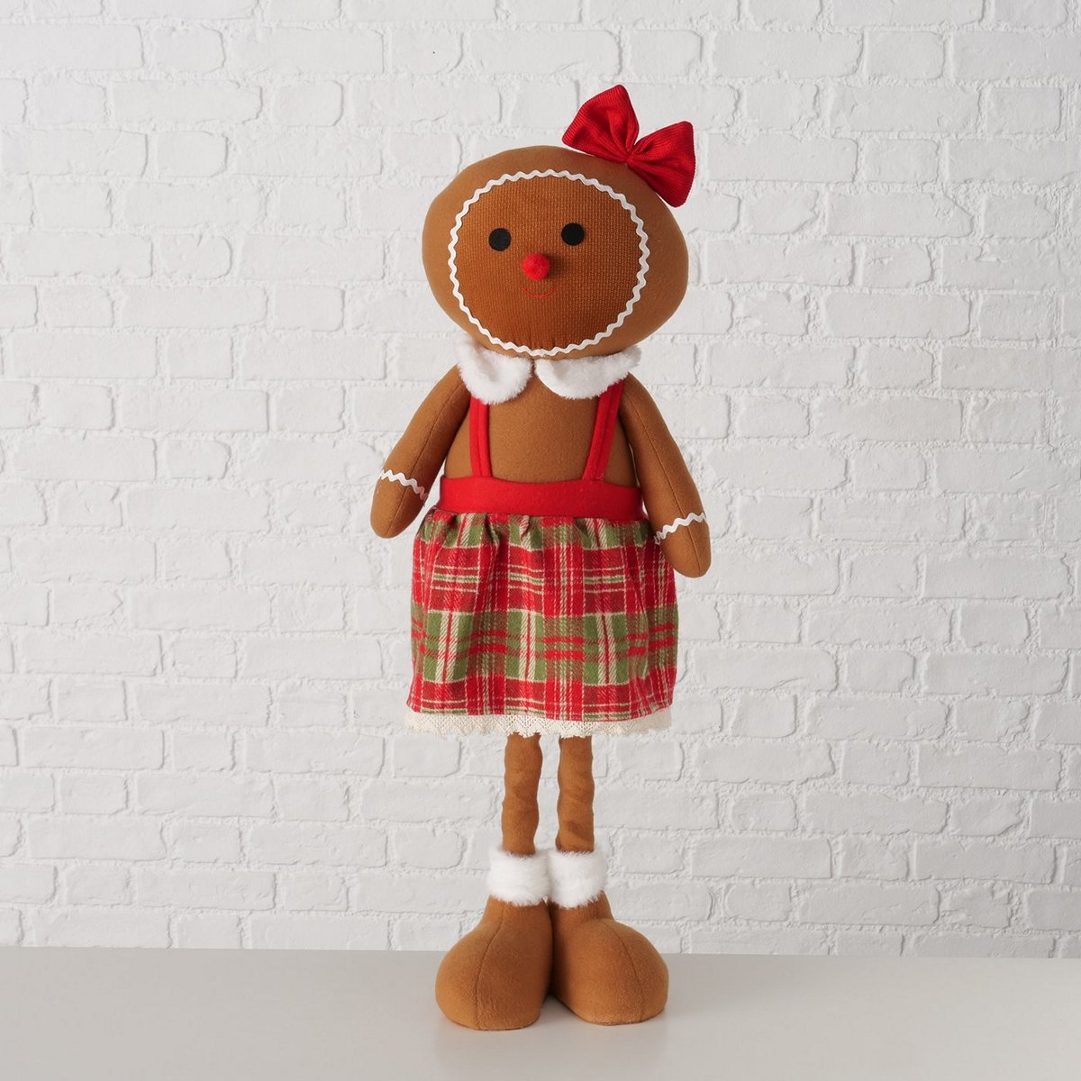 ΜΠΙΣΚΟΤΟΠΑΙΔΟ ΚΟΡΙΤΣΙ ΦΙΓΟΥΡΑ ΚΑΦΕ Ginger 32Χ18Χ105cm Iron, Concrete, Polyester