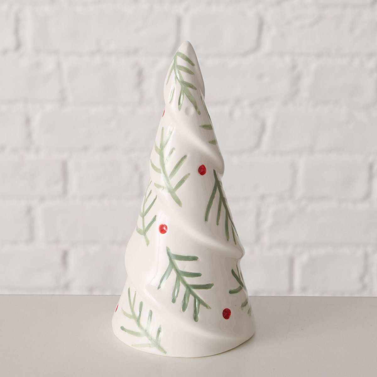 ΔΕΝΤΡΟ ΛΕΥΚΟ ΚΕΡΑΜΙΚΟ ΜΕ ΓΚΙ ΚΑΙ ΚΛΑΔΙΑ Lorna H13cm D6,5cm ΚΕΡΑΜΙΚΟ