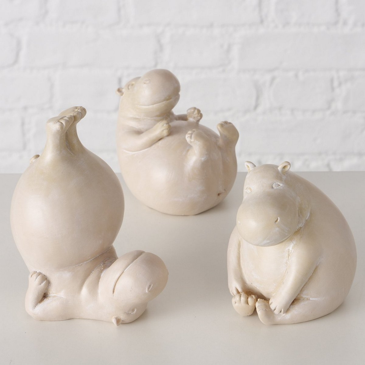 ΙΠΠΟΠΟΤΑΜΟΣ 3/ass ΦΙΓΟΥΡΑ ΕΚΡΟΥ Hippo 9Χ7Χ12cm Polyresin