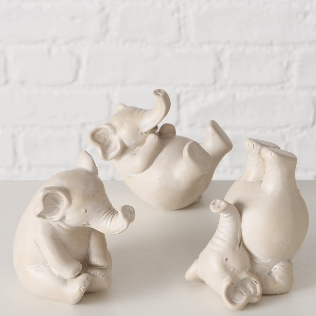 ΕΛΕΦΑΝΤΑΣ 3/ass ΦΙΓΟΥΡΑ ΕΚΡΟΥ 9,5X6X10cm Polyresin