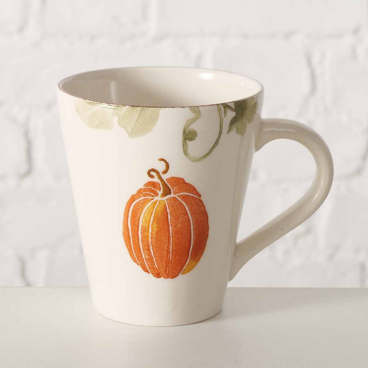 ΚΟΥΠΑ Jumbo ΚΟΛΟΚΥΘΑ Ambera 440ml Dishwasher proof ΛΕΥΚΟ ΠΟΡΤΟΚΑΛΙ ΚΕΡΑΜΙΚΟ