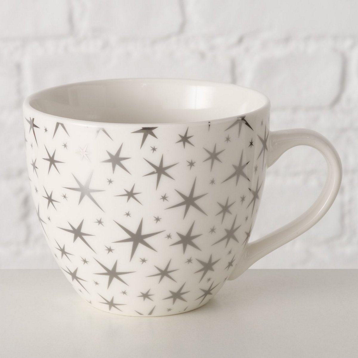 ΚΟΥΠΑ ΛΕΥΚΗ ΜΕ ΑΣΗΜΕΝΙΑ ΑΣΤΕΡΙΑ Jumbo Sally 420ml New Bone