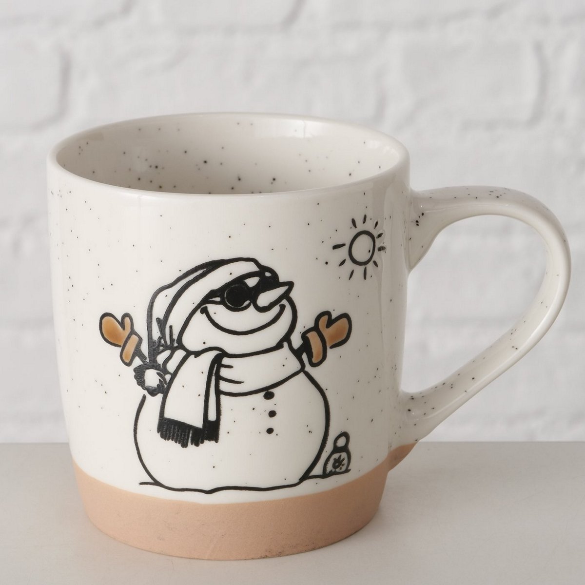 ΚΟΥΠΑ Kukka 280ml ΧΙΟΝΑΝΘΡΩΠΟΣ ΜΠΕΖ ΚΕΡΑΜΙΚΟ Dishwasher proof New Bone