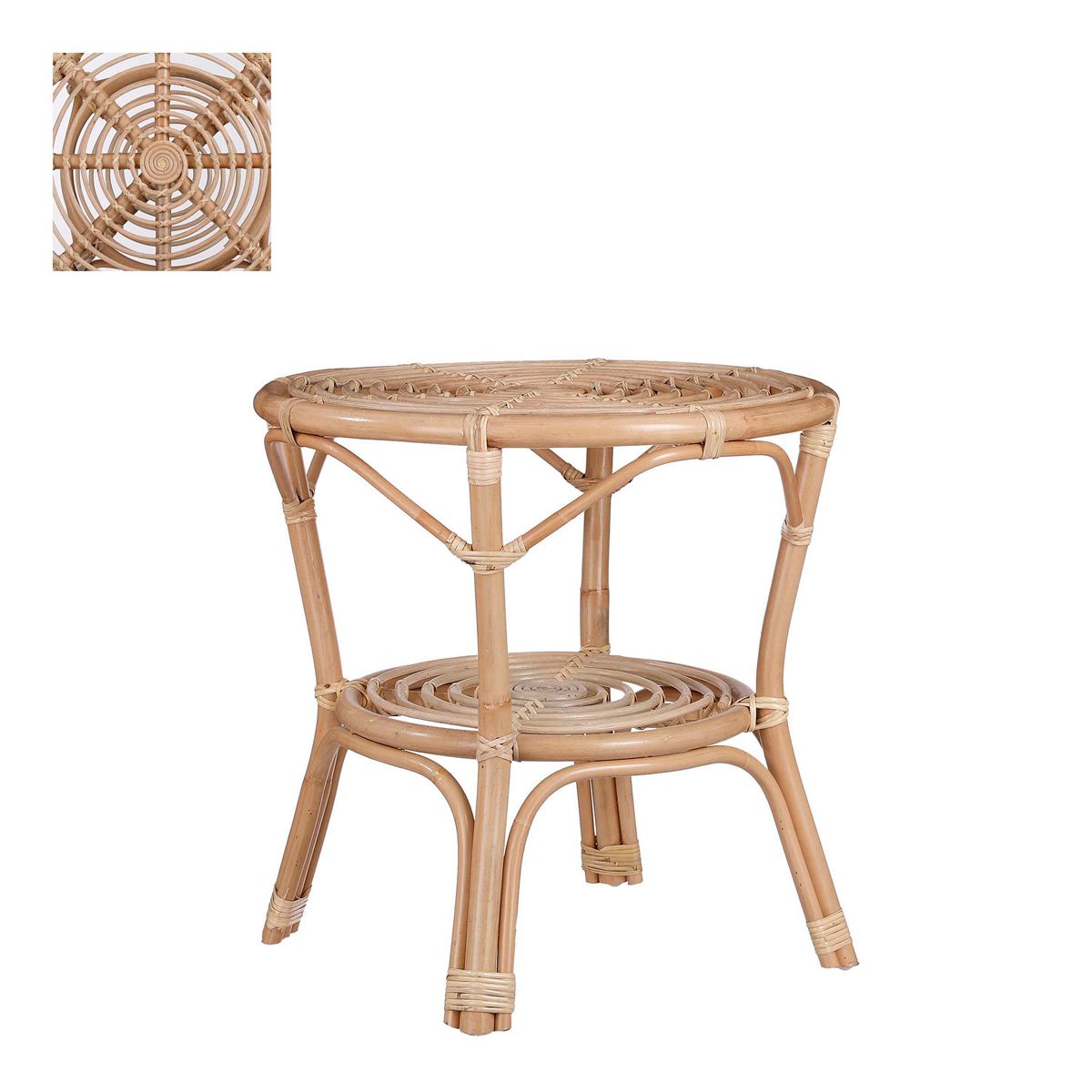 ΤΡΑΠΕΖΙ RATTAN ΑΝ.ΚΑΦΕ Zambia - 55x55x56cm
