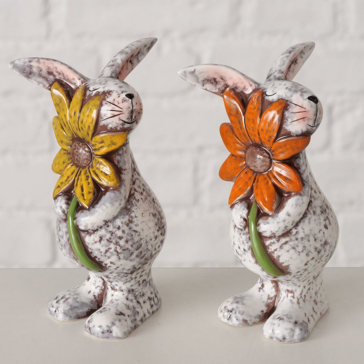 ΛΑΓΟΣ 2/ass ΦΙΓΟΥΡΑ ΜΕ ΛΟΥΛΟΥΔΙ ΚΙΤΡΙΝΟ ΠΟΡΤΟΚΑΛΙ Friedel 6,5Χ7,5Χ12cm ΚΕΡΑΜΙΚΟ