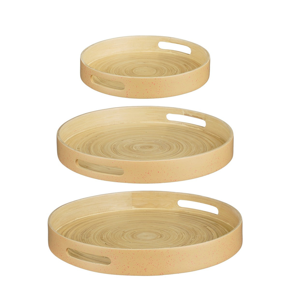 ΔΙΣΚΟΣ set/3 Mirian ΦΥΣΙΚΟ bamboo h5xd40cm h4,5xd35cm h4xd25cm