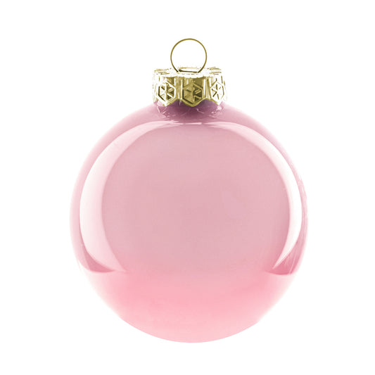 ΚΟΥΤΙ ΜΠΑΛΑ 12τμχ  ΡΟΖ VETRO 10cm ΓΥΑΛΙ