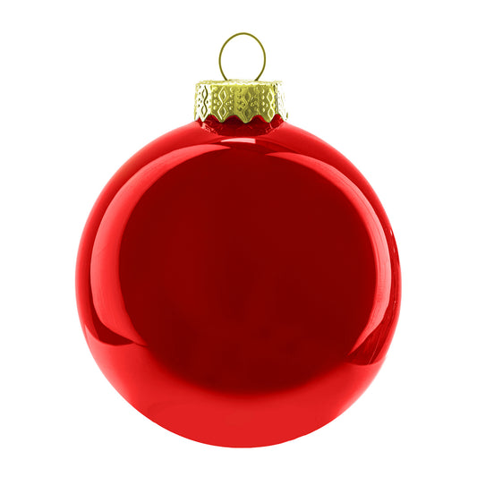 ΚΟΥΤΙ ΜΠΑΛΑ 12τμχ  ΣΚ.ΚΟΚΚΙΝΟ VETRO 10cm ΓΥΑΛΙ