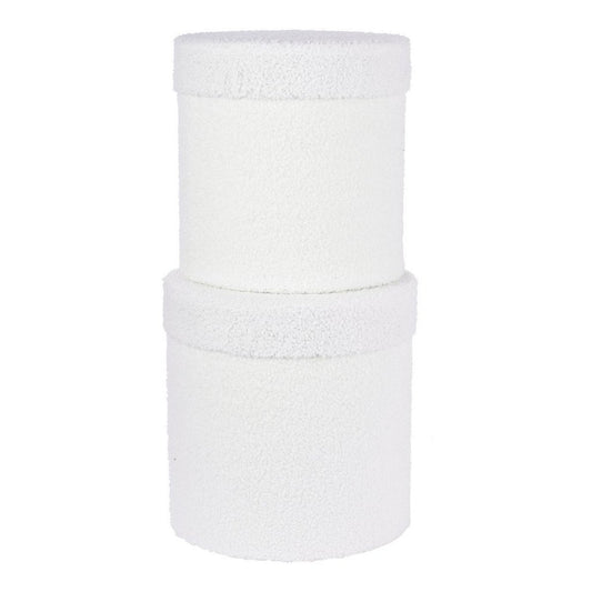 ΚΟΥΤΙ SET/2 ΛΕΥΚΗ ΓΟΥΝΑ ΚΥΛΙΝΔΡΙΚΟ D21-H25cm D26-H27cm