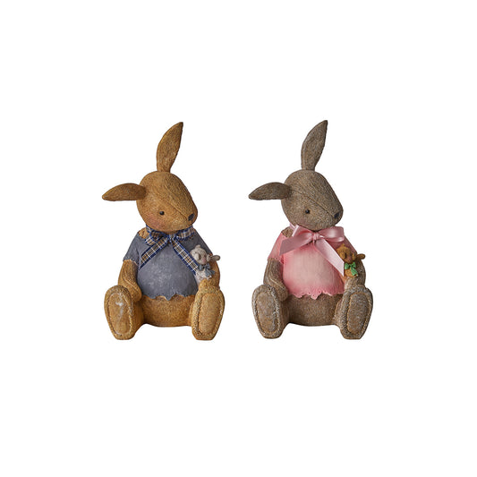 ΛΑΓΟΣ ASS/2 ΦΙΓΟΥΡΑ ΚΑΘΙΣΤΟ ΜΠΛΕ/ΡΟΖ 24cm ΡΗΤΙΝΗ