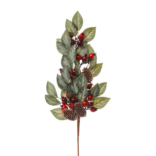 ΚΛΑΔΙ ΜΕΦΥΛΛΩΜΑ ΠΡΑΣΙΝΟ ΚΟΥΚΟΥΝΑΡΙ BERRIES 70cm