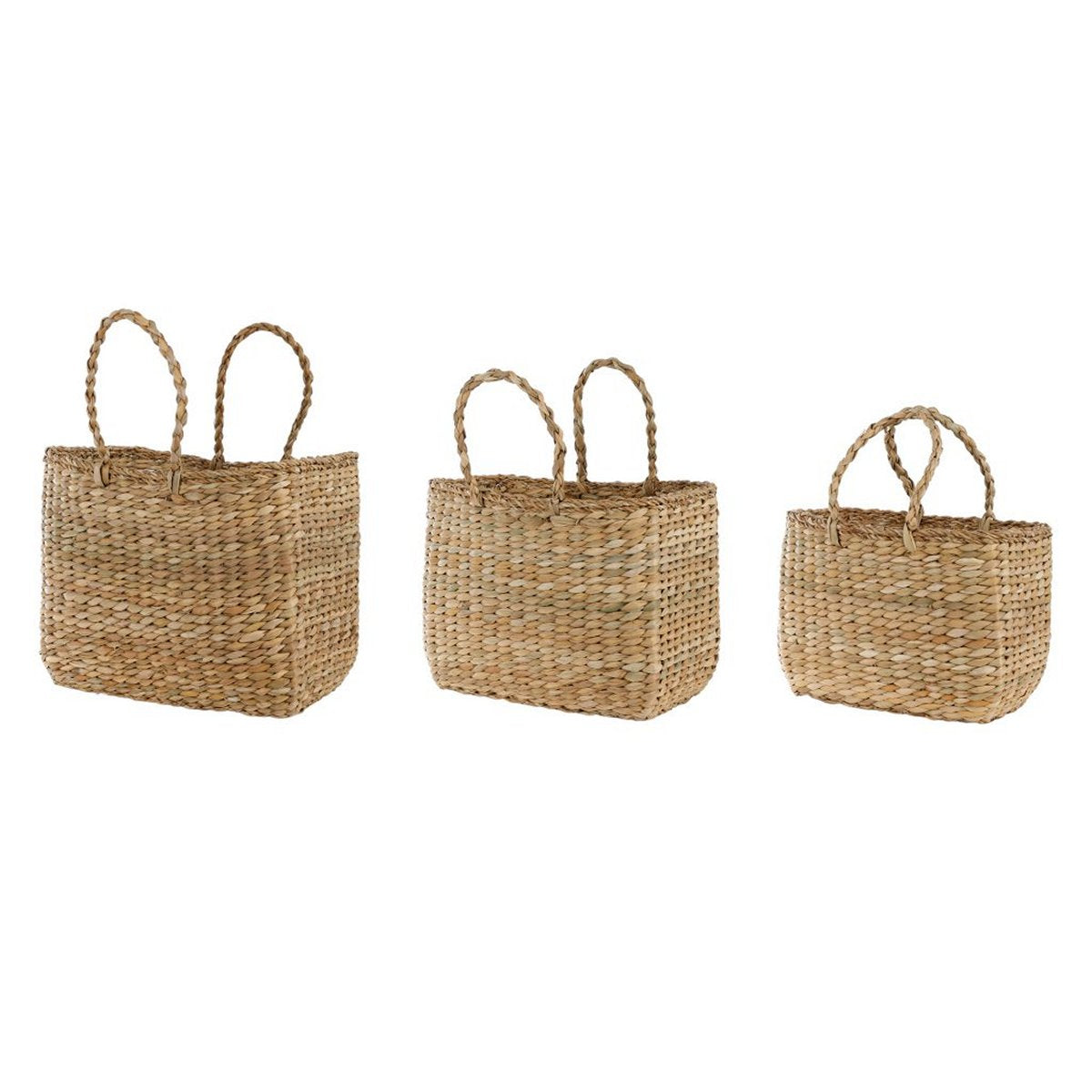 ΚΑΛΑΘΙ Set/3 ΨΑΘΑ ΠΛΕΚΤΟ ΦΥΣΙΚΟ SEAGRASS 35X23X26cm 40x28x30cm 45x32x35cm