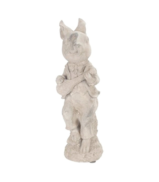 ΛΑΓΟΥΔΑΚΙ ΜΕ ΚΙΘΑΡΑ 10X10X31 CM ΠΕΤΡΙΝΟ ΓΚΡΙ