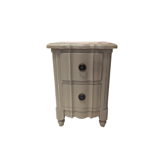 ΚΟΜΟΔΙΝΟ 48X35X70CM ΜΕ 2 ΣΥΡΤΑΡΙΑ ΓΚΡΙ ΑΝΤΙΚΕ ΠΑΤΙΝΑ