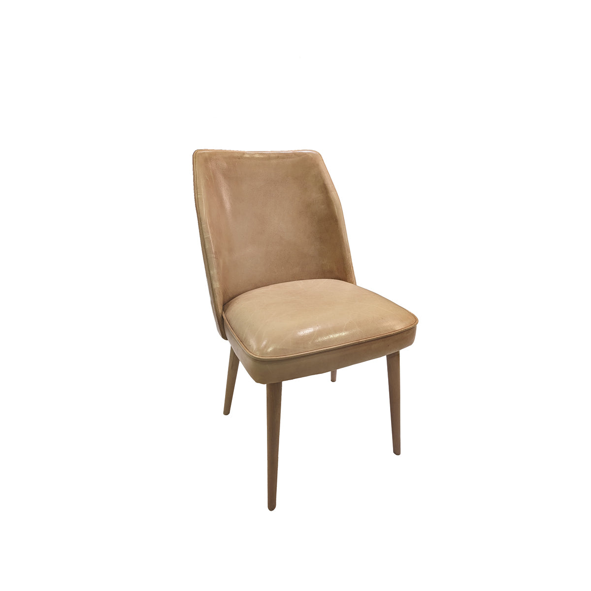 ΚΑΡΕΚΛΑ ΔΕΡΜΑΤΙΝΗ 50X58X87 CM COGNAC ΧΡΩΜΑ ΜΕ ΠΟΔΙΑ BROSSE NATURE