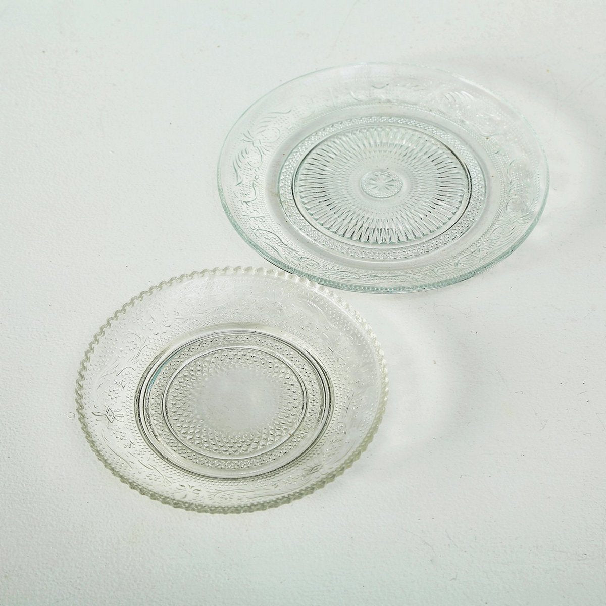 ΠΙΑΤΑ Set/2 ΜΕ ΑΝΑΓΛΥΦΟ D15-18cm ΓΥΑΛΙΝΟ ΔΙΑΦΑΝΟ