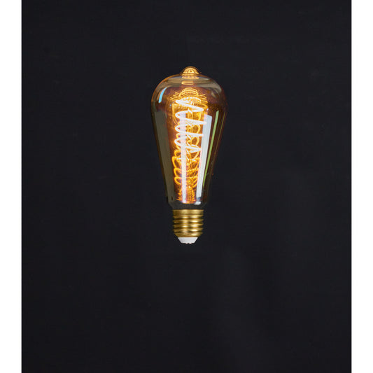 ΛΑΜΠΑ LED RETRO BULB SPIRAL 64X145MM 2W-1800K AMBER FINISH / E27 FITTING / NON DIMMABLE / COLOURBOX