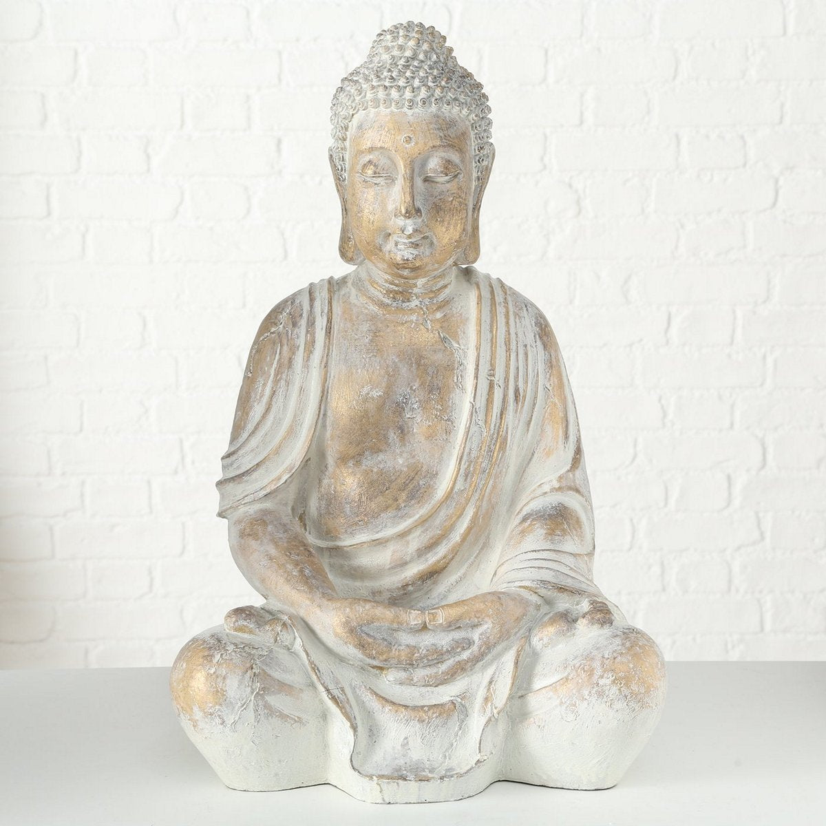 ΒΟΥΔΑΣ ΓΚΡΙ/ΧΡΥΣΟΣ, H67 cm, polyresin