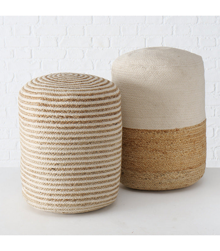 ΣΚΑΜΠΩ Lurije 2/ass ΦΥΣΙΚΟ/ΜΠΕΖ/ΚΑΦΕ Jute/Cotton L0 W0 H55 D40cm