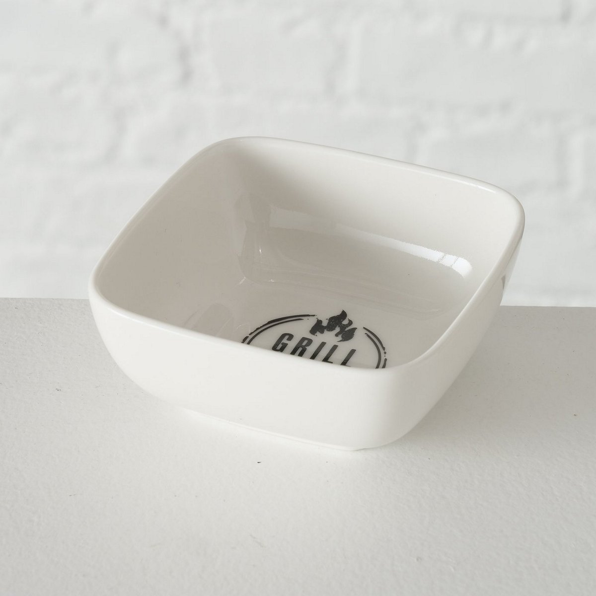 ΜΠΟΛ GRILL PARTY Conny ΛΕΥΚΟ ΠΟΡΣΕΛΑΝΗ Dishwasher safe New Bone L9 W9 H4 D0cm