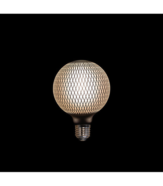 ΛΑΜΠΑ LED BULB GRID PATTERN BLACK 125X170/MM 4W-2700K / E27 FITTING / DIMMABLE / COLORBOX