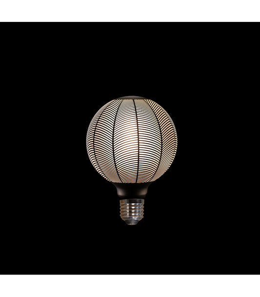 ΛΑΜΠΑ LED BULB  PALM LEAF PATTERN BLACK 125X170/MM 4W-2700K / E27 FITTING / DIMMABLE / COLORBOX