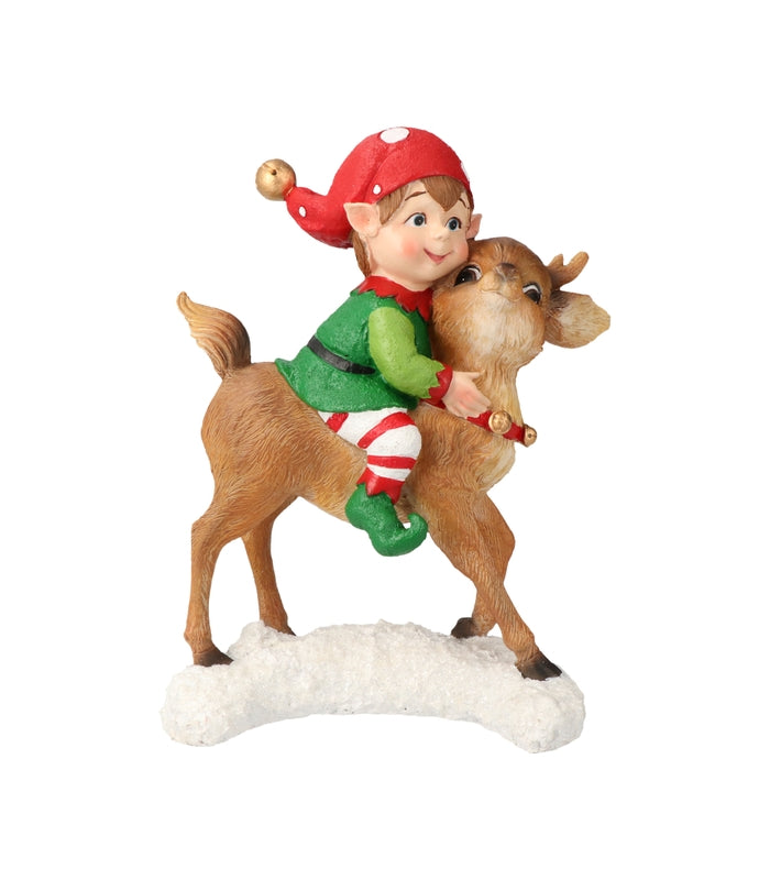 ΞΩΤΙΚΟ ΣΕ ΕΛΑΦΙ poly Red/Green-16,5x8,5x22,1cm 20-96-116