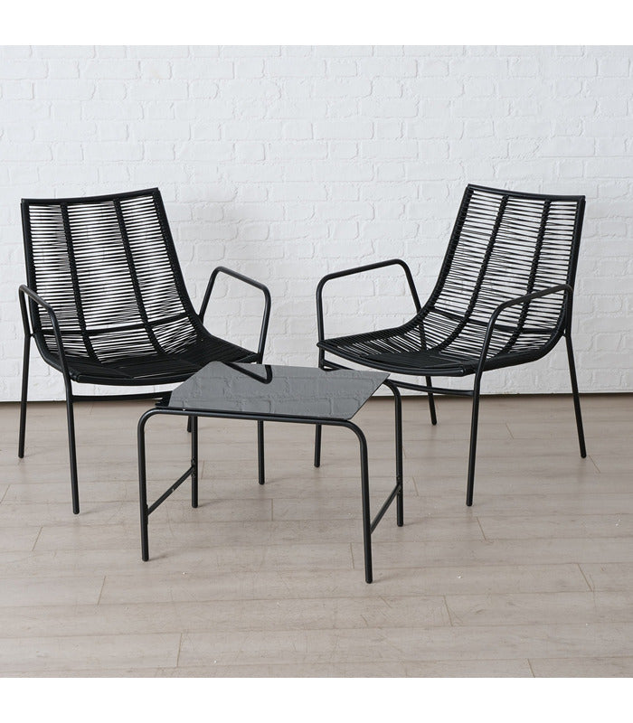 ΣΕΤ ΚΗΠΟΥ Kendo Set/3 H45-85cm,ΜΕΤΑΛΛΟ ΡΑΤΤΑΝ ΜΑΥΡΟ