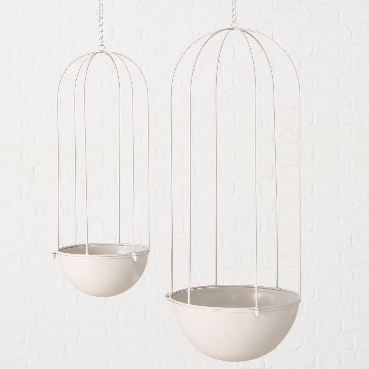 ΚΑΣΠΩ SET/2 ΚΡΕΜΑΣΤΟ ΜΠΕΖ illary d20x56hcm +64cm αλυσιδα, d30x80cm +60cm αλυσιδα ΜΕΤΑΛΛΟ