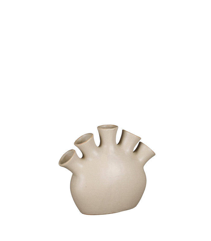 ΒΑΖΟ ΜΕ ΥΠΟΔΟΧΕΣ ΓΚΡΙ Saul tulip ΚΕΡΑΜΙΚΟ l25xw10xh21cm