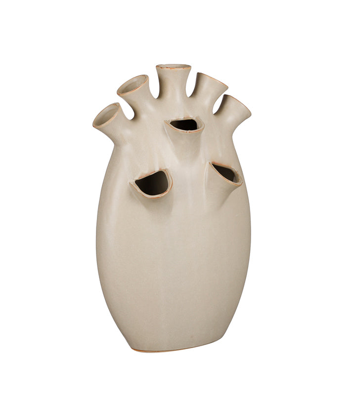 ΒΑΖΟ ΜΕ ΥΠΟΔΟΧΕΣ ΓΚΡΙ Saul tulip ΚΕΡΑΜΙΚΟ l25xw15,5xh42cm