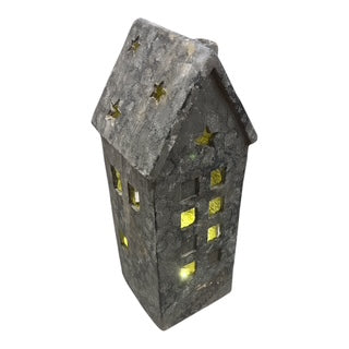 Σπιτάκι Γκρι LED Τσιμεντένιο 16x16x42cm GE-22301114