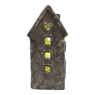 Σπιτάκι Γκρι LED Τσιμεντένιο 14x12x25cm GE-22302214