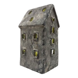 Σπιτάκι Γκρι LED Τσιμεντένιο 14x12x25cm GE-22302214