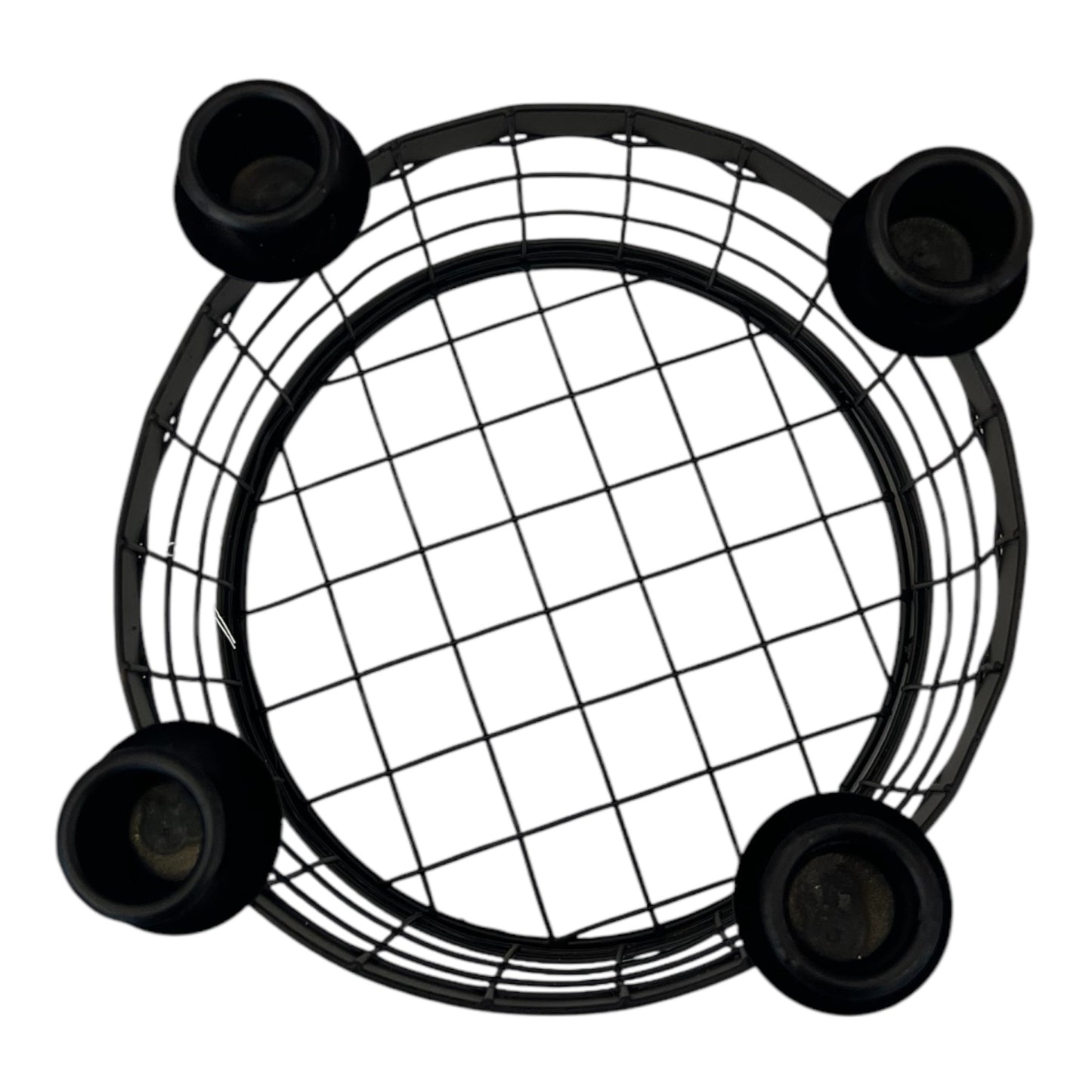 Κηροπήγιο Καλάθι 4θέσεων Μαύρο Μέταλλο GE-22401276M